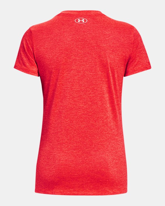 Camiseta con cuello de pico UA Tech™ para mujer, Red, pdpMainDesktop image number 5